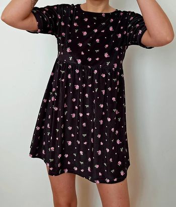 Robe velours fleurie