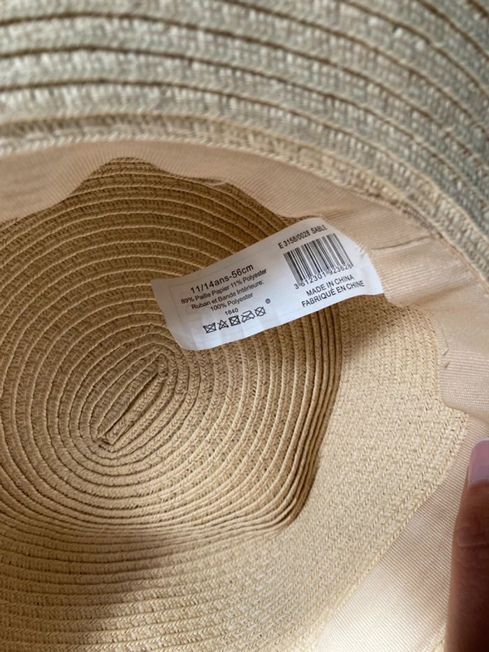 Chapeau paille Monoprix 56cm - photo numéro 2