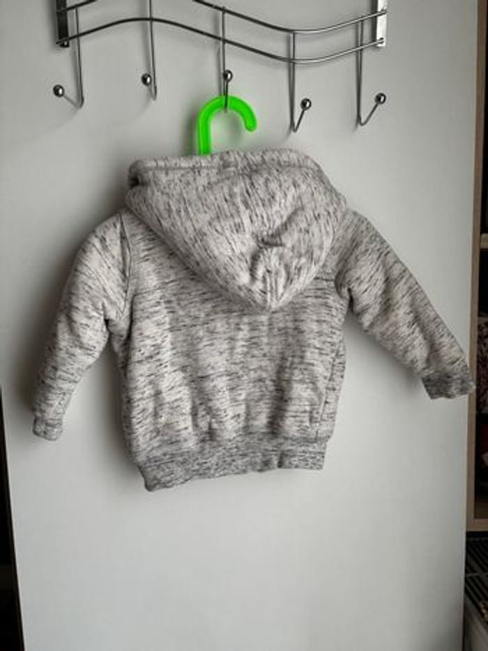 Veste à capuche chaude polaire moumoute gris creeks bébé garçon 24 mois - photo numéro 4