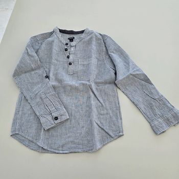 T-shirt manches longuescol mao en lin - Kiabi - 8 ans