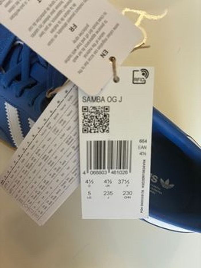 Adidas Samba J Blue - 37 1/3 - photo numéro 9