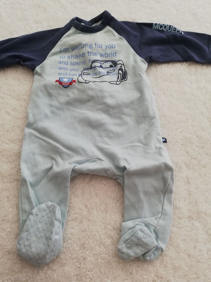 Pyjama garçon bleu 3 mois Disney cars