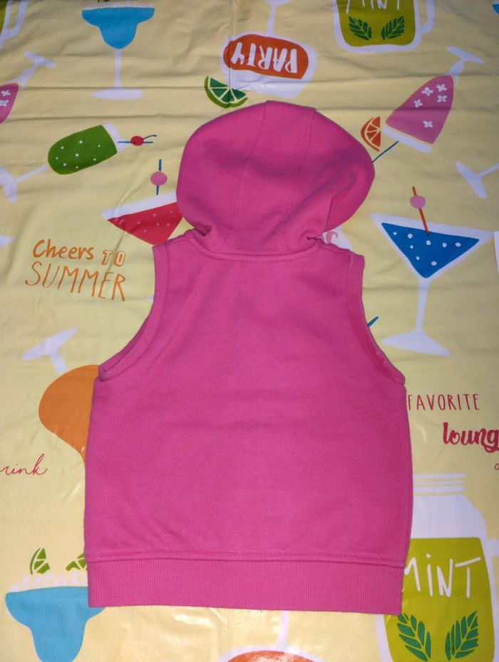 Veste zip sans manches rose fushia 12 mois fille Decathlon - photo numéro 3