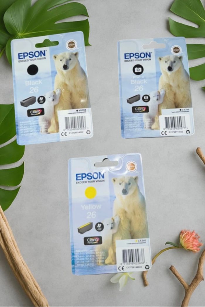 Lot de 3 cartouches Epson 26 (Claria Premium)