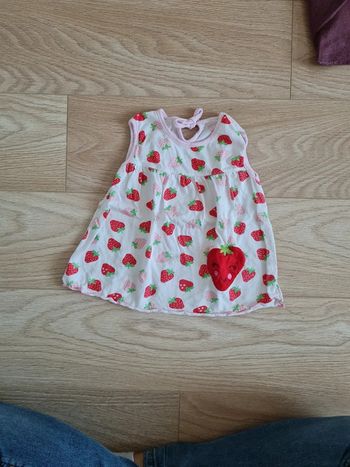 Robe été 12 mois fraise