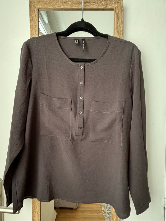 Blouse Mango grise