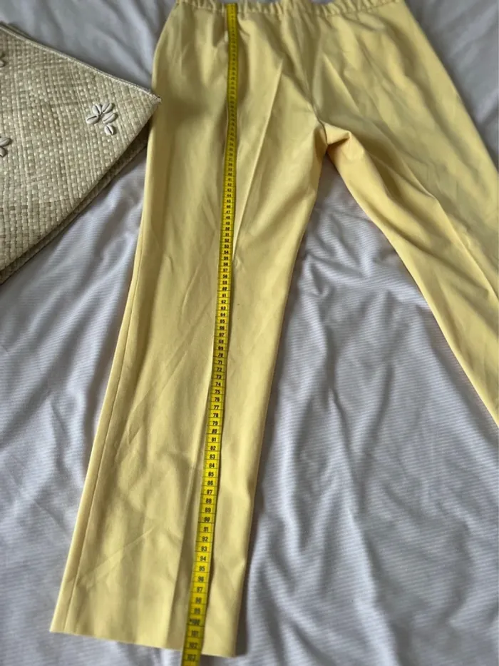 Pantalon ajusté jaune eugen Klein taille 46 - photo numéro 5