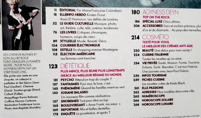 Magazine Elle n°3274 septembre 2008 spécial Agyness Deyn - photo numéro 4