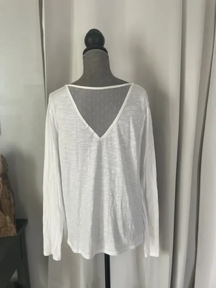 Teeshirt blanc dentelle - photo numéro 3