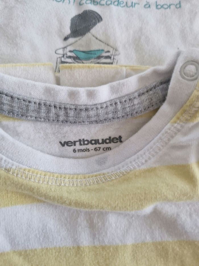 Lots t-shirts 6 mois - photo numéro 2
