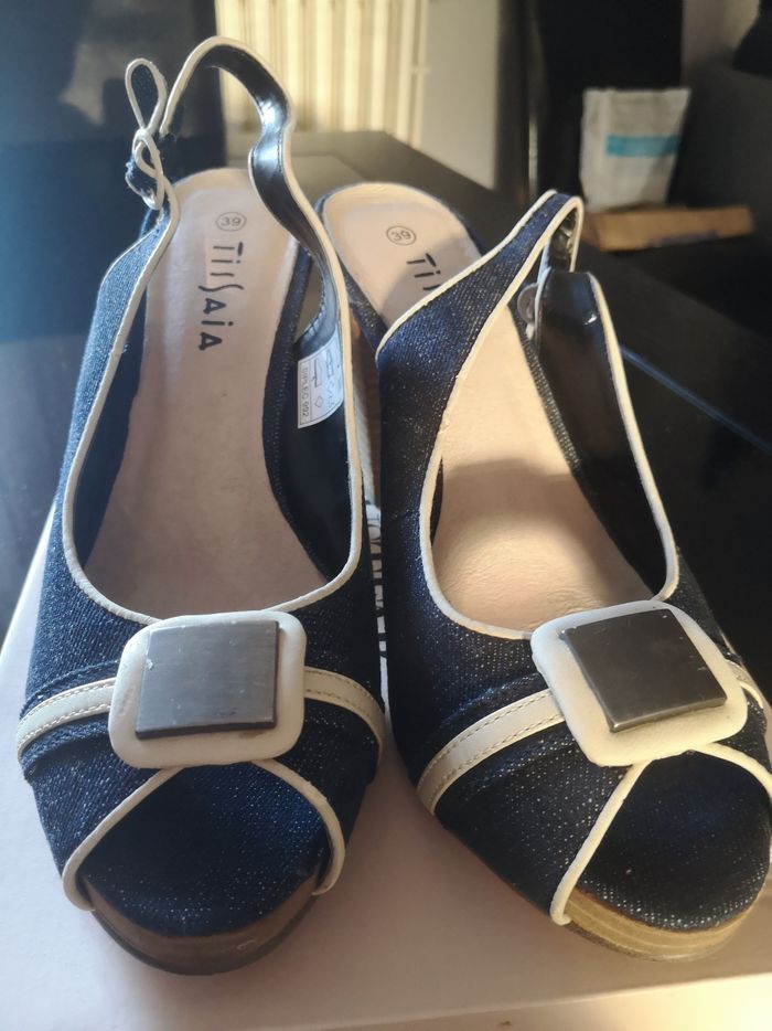 Sandales effet jean