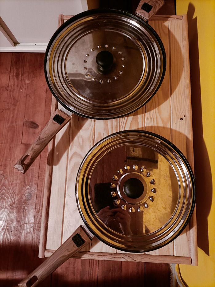 Lot 2 poêles Durandal + couvercles inox - photo numéro 3