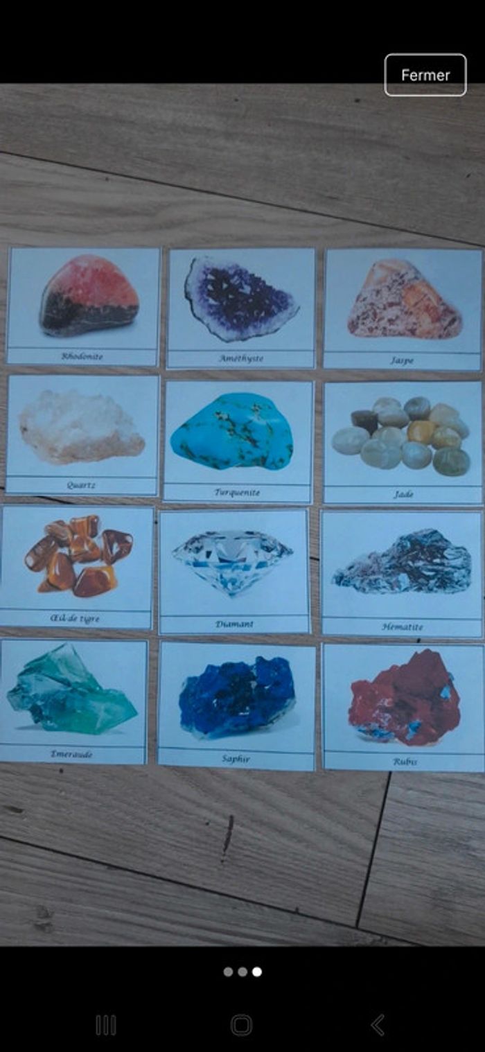 Cartes nomenclature des pierres précieuses. Géologie - photo numéro 2