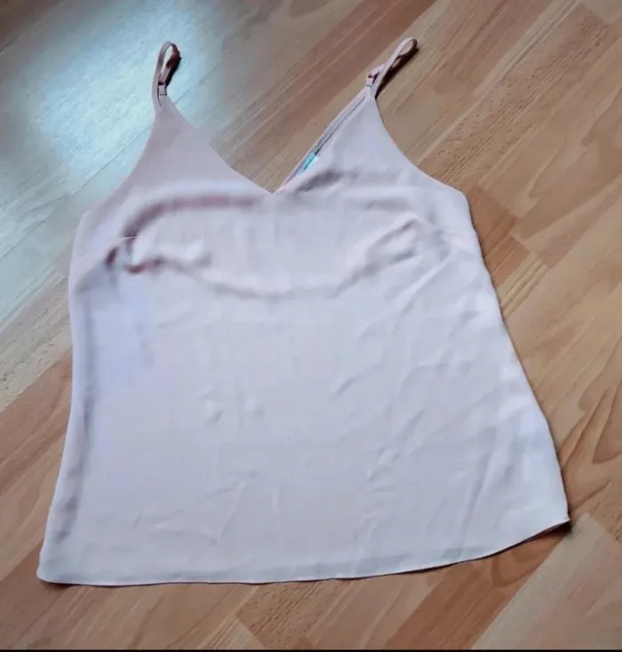 Top débardeur rose pâle bretelles réglables