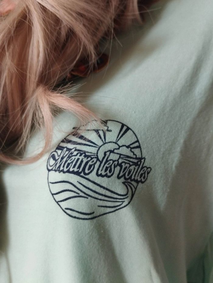 🥥Tee-Shirt Unisexe Coton Imprimé "Mettre les Voiles"Firefly Taille M/L🥥 - photo numéro 5