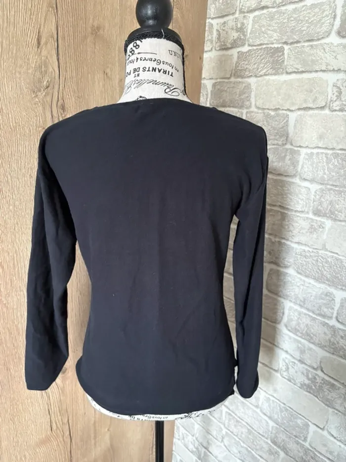Pull noir femme taille 38/40 100% coton - photo numéro 3