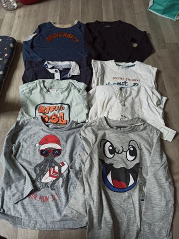 Gros lot de 8 tee-shirts manches longues