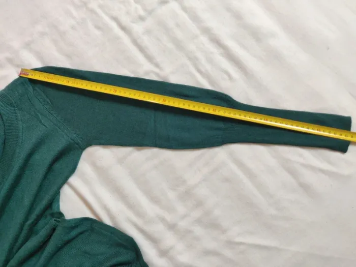 Pull long col rond H&M vert forêt taille M - photo numéro 8