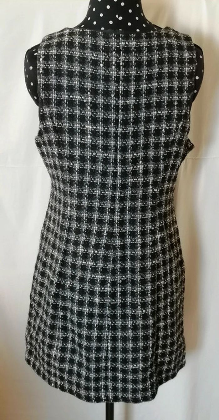 Robe carreaux noir et blanc bouton métal taille 42 Promod - photo numéro 4