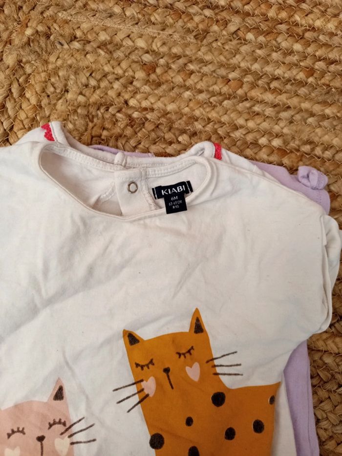 Lot de 5 t-shirt taille 6mois - photo numéro 6