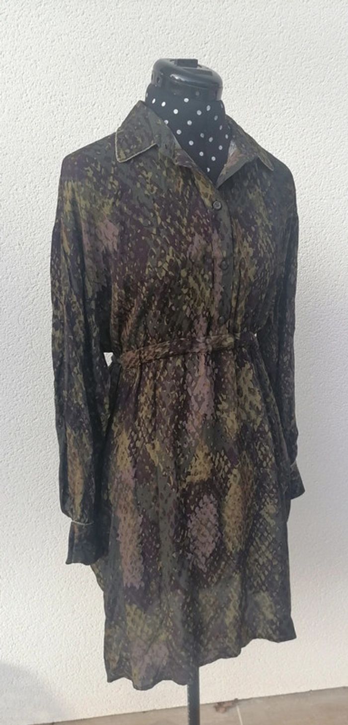 Robe fluide militaire kaki violet Taille M Ottod'ame - photo numéro 7