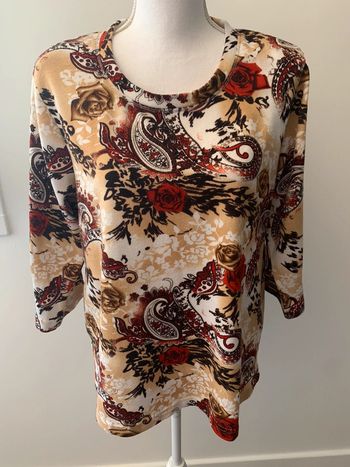 Blouse à fleurs Vintage TXL