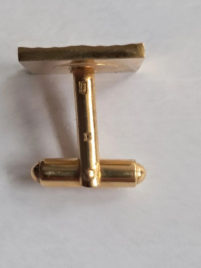 Boutons de manchette vintage plaqués or decornpointe de diamant - photo numéro 4