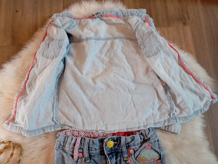 Look fille 3 ans chemise en jean tao + jean h&m - photo numéro 6
