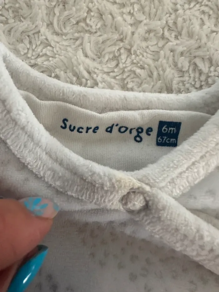 Lot de 2 pyjamas sucre d’orge 6 mois - photo numéro 4