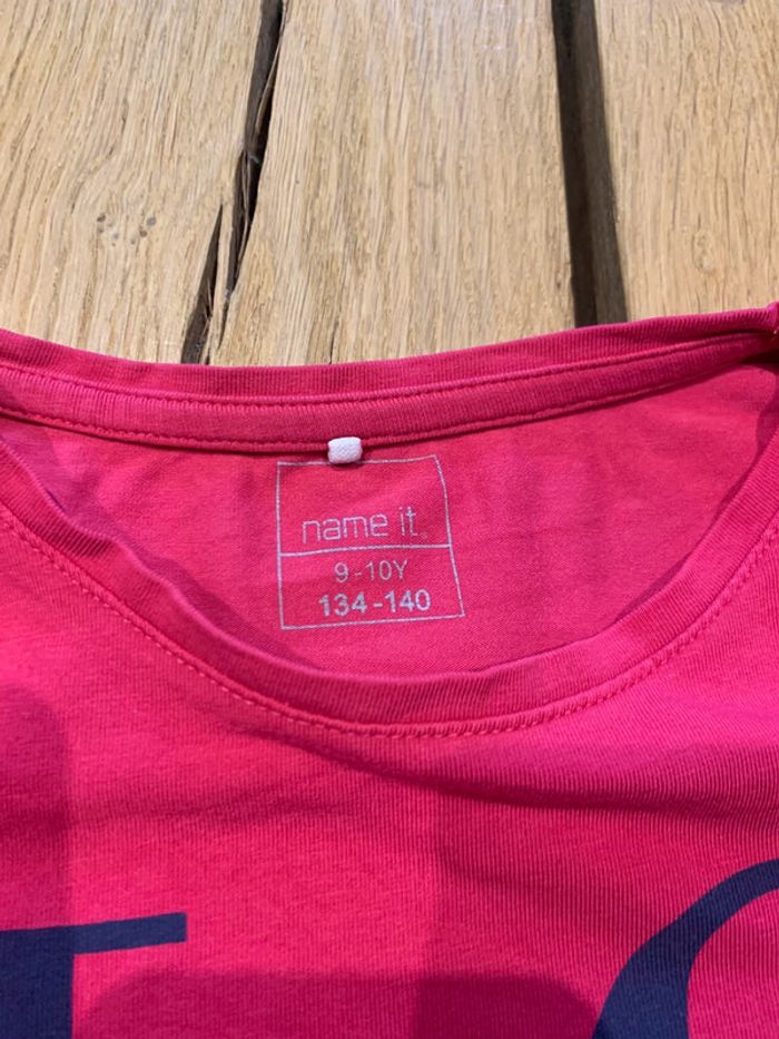 Tee-shirt manches longues fushia LOVELY fille 9/10 (134/140) Name it - photo numéro 3