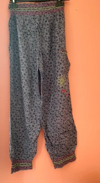 👖 Pantalon ample imprimé gris et noir - Orchestra (10 ans)
