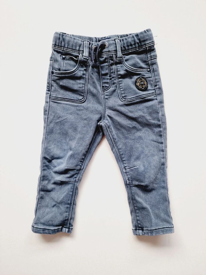 Kiabi - Pantalon en jean - Bleu / gris (18 mois)