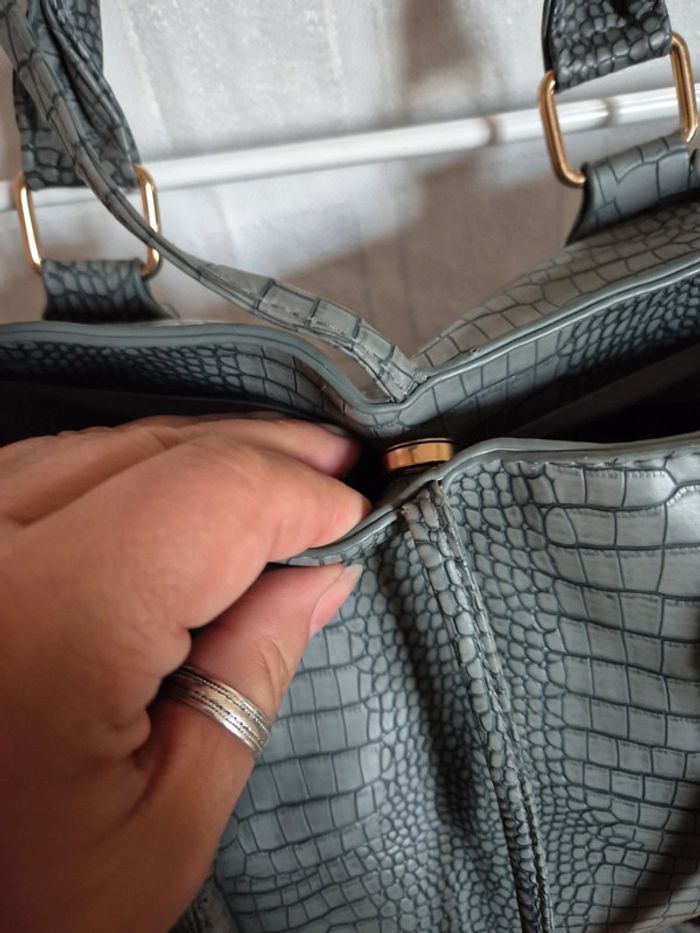sac a main effet croco - photo numéro 3