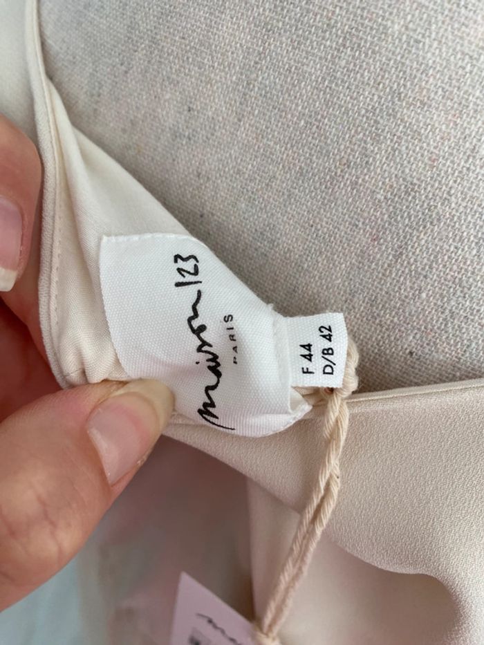 Robe courte écru beige rosé maison 123 taille 44 - photo numéro 4