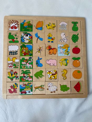 Jouets 36 plaques en bois
