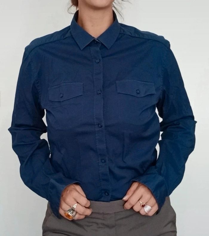 Chemise manches longues hommes marine taille L