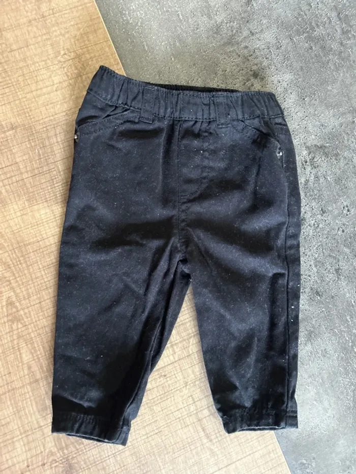 Pantalon bébé garçon, noir, taille 3 mois