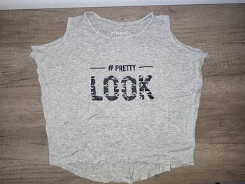 T shirt gris 8 ans Punkidz " Pretty look "