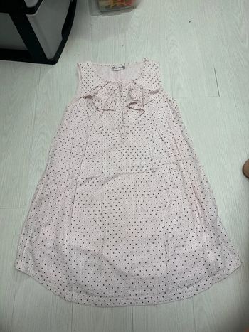 Robe rose pale Point noir, Lisa Rose, 10 ans.