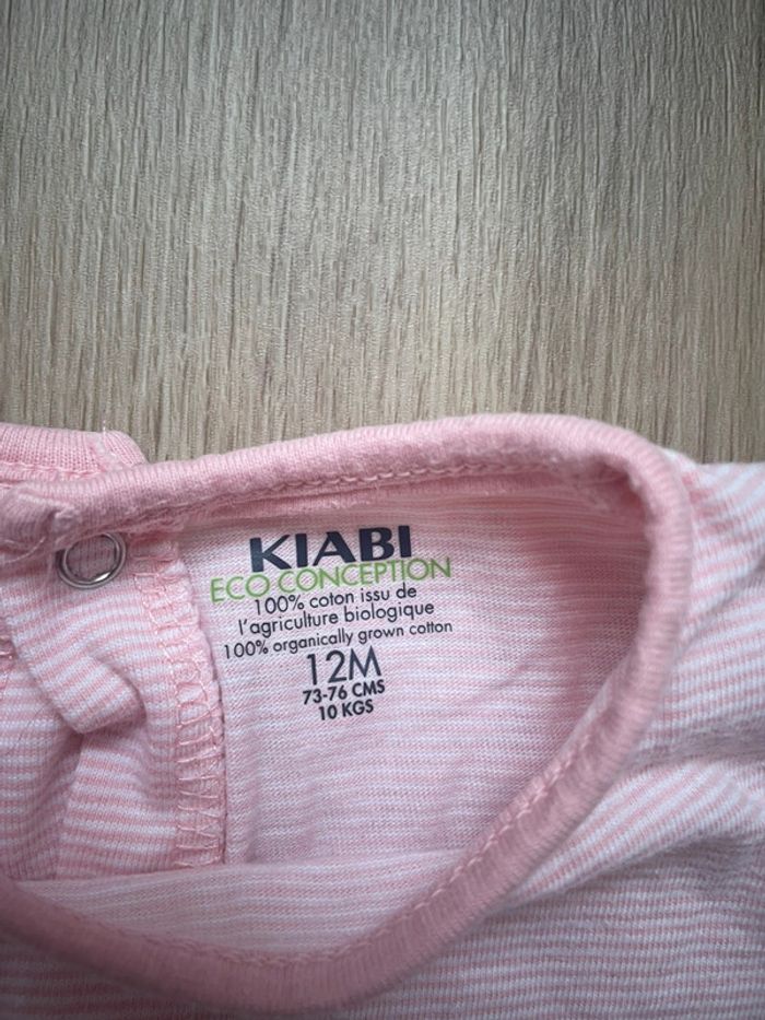 Tee shirt Kiabi rose 12 mois - photo numéro 3