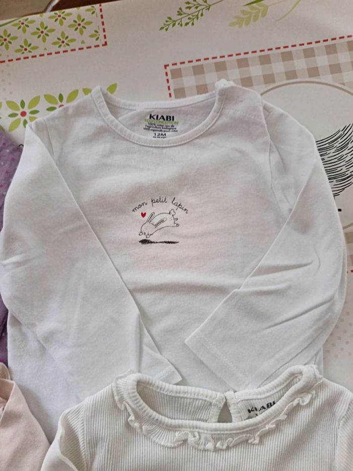 Lot 4 tee-shirt ML taille 12 mois - photo numéro 3