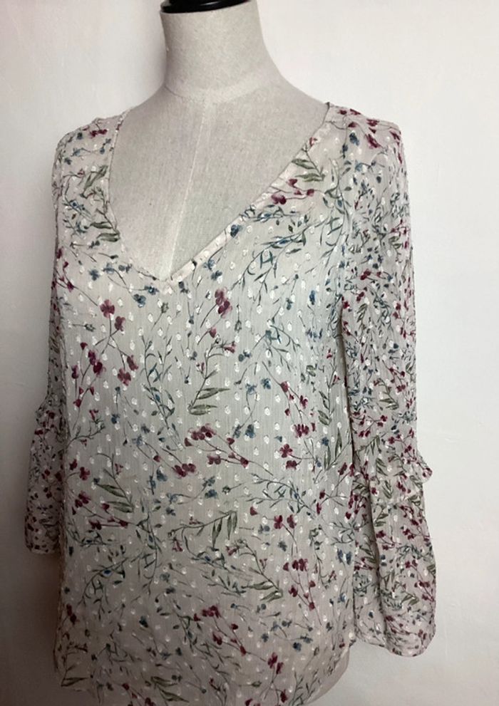 Blouse écrue fleurie Esprit 38 - photo numéro 2