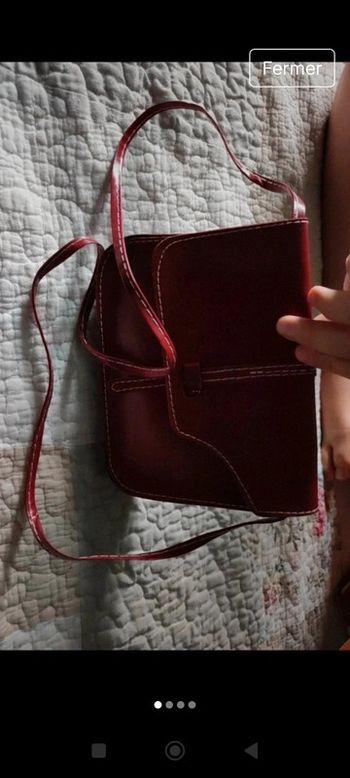 Petit sac bordeau