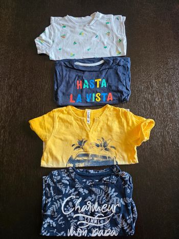 Lot de 4 tee-shirts Gemo en 18 mois