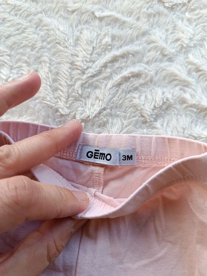 Ensemble (tee shirt manches courtes+legging) Fille 3 mois Mon joli paradis flamand rose - photo numéro 9