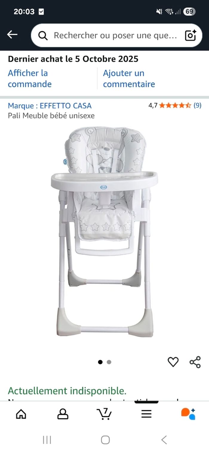 Chaise haute mixte neuve - photo numéro 7