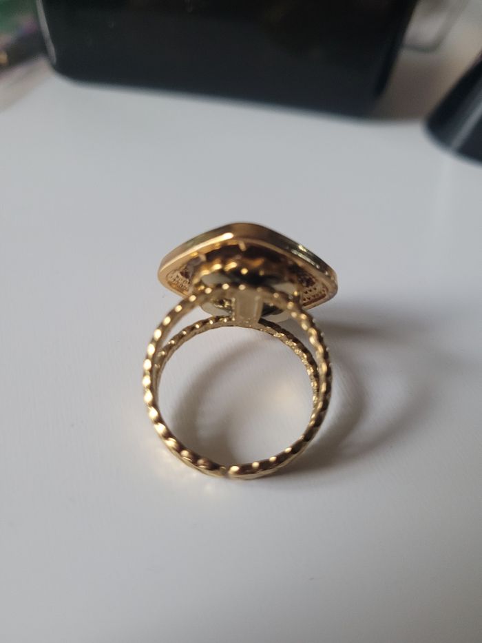 Bague upcyclé avec joli bouton - photo numéro 6