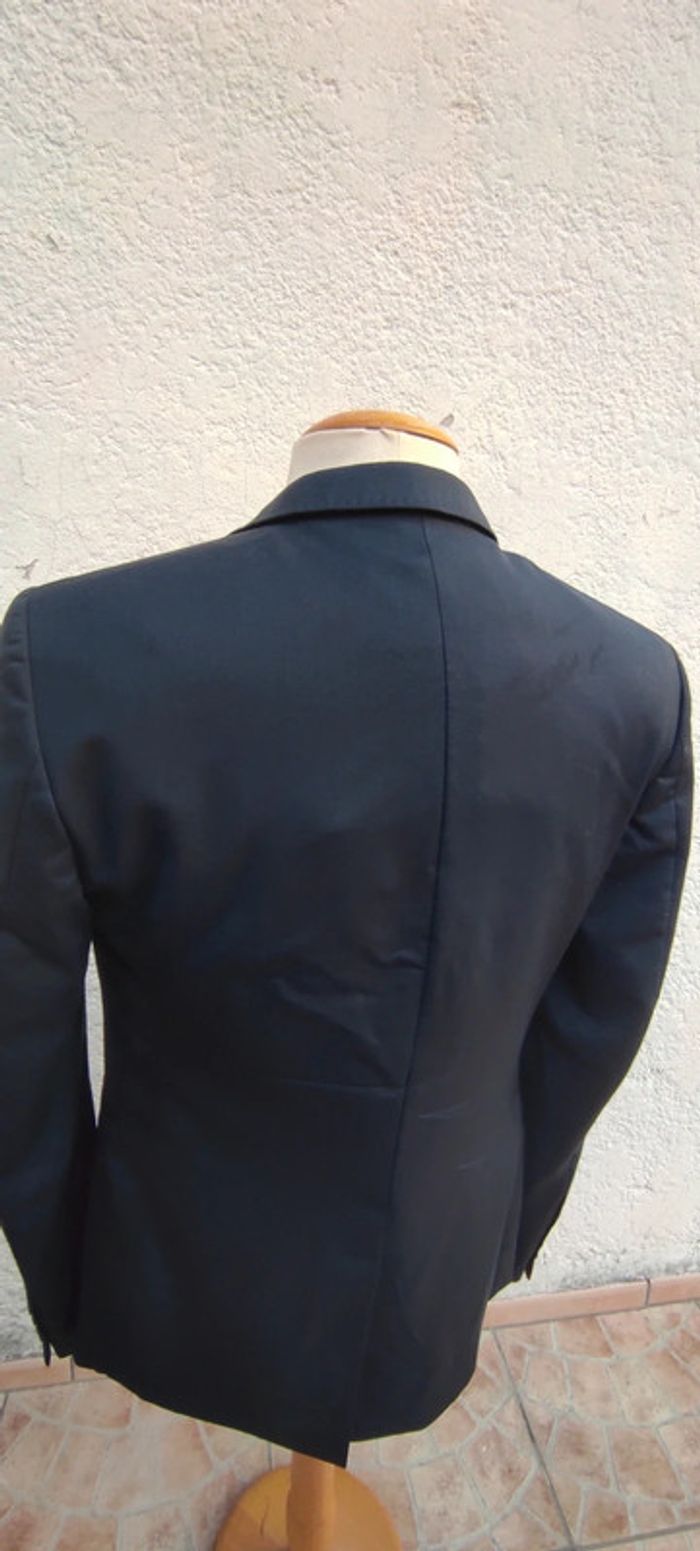 Veste blazer extra slim fit homme Devred bleu marine laine - photo numéro 6