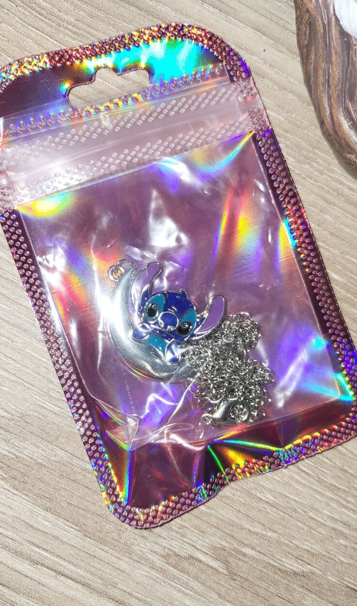 Collier Lune Stitch Acier - photo numéro 7