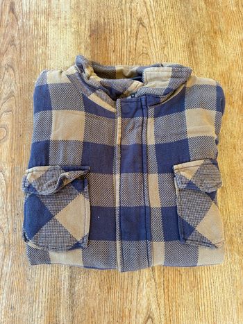 Veste à carreaux style bûcheron / lumberjack - marron/beige – doublée – Taille M